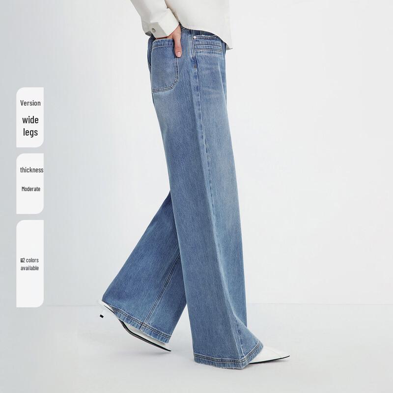 Navigare Women's 2026 Spring Three-Proof Casual Wide-Leg Pants