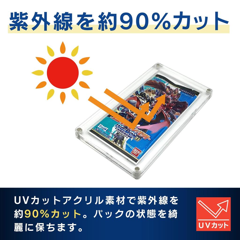 SPICA Samlarkort Oöppnat Paket Förvaringsfodral Akryl UV-skydd Skär Bort Cirka av UV-strålar Magnetiskt Displayfodral Oöppnat Paket Loader 90% (med