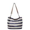 Seaside Holiday Beach Bag Women's Large Capacity Striped Straw Tote Bag