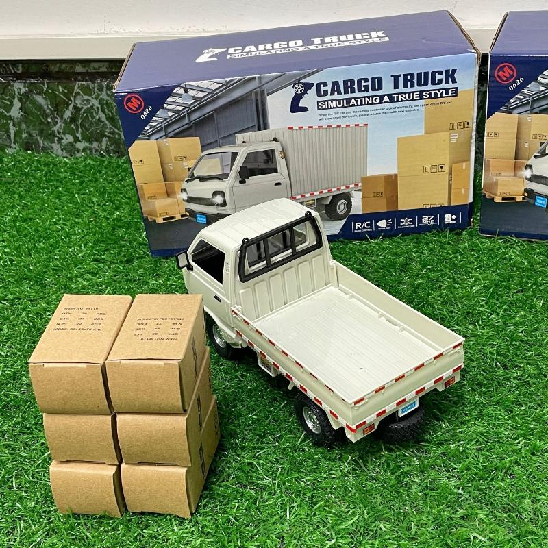 1Set Christmas Surprise Gifts 1:16 Wpl D12 Rc Car Simulation Drift Climbing Truck Led Light Cargo Rc Electric Toy Model For Boys