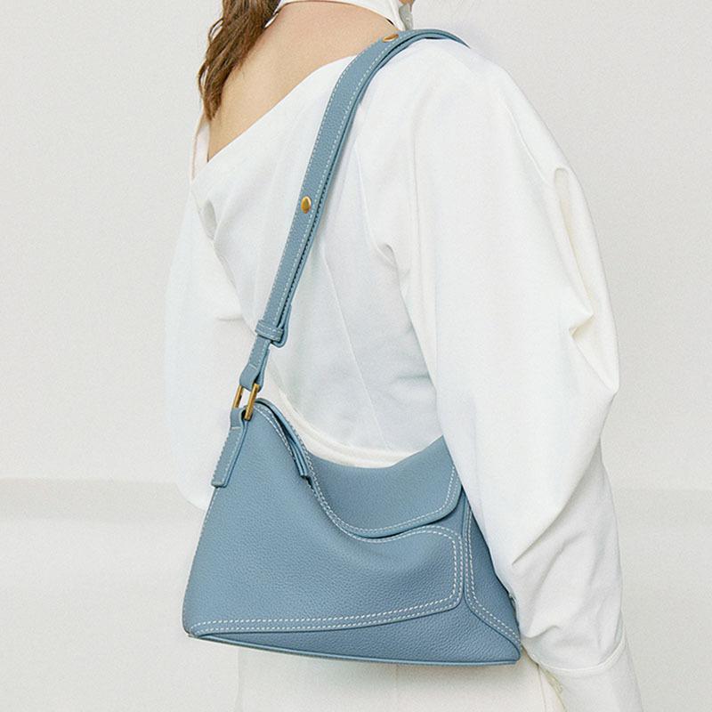 

Female Foreskin Single-shoulder Crossbody Female Foreskin Head Layer Leather Geometric Tote Bag