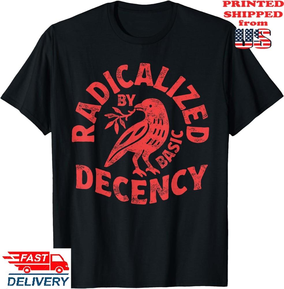 Floral Radicalized by Basic Decency Feminist Activist T-Shirt, Unisex Tee Unisex T-Shirt XL