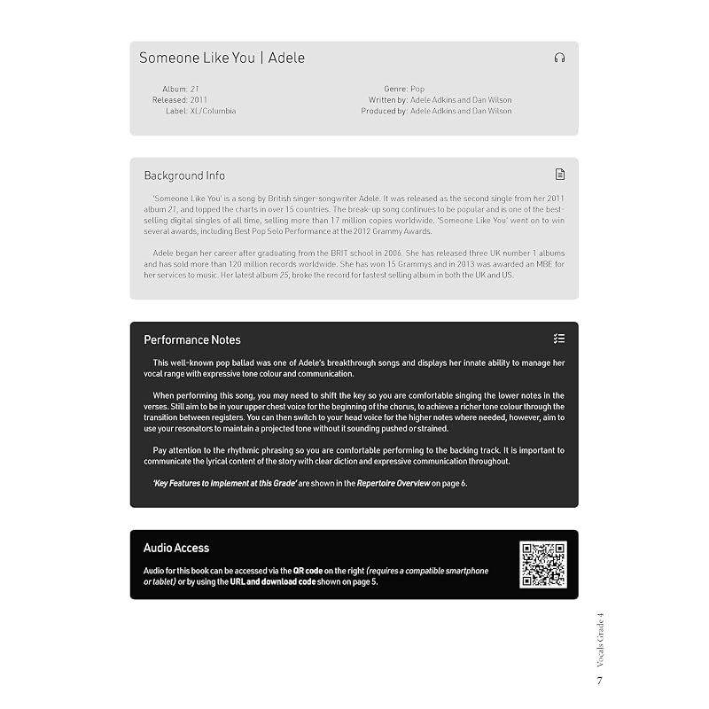 Rockschool Vocals Grade 4 (2021) The Rockschool 2021 Vocals syllabus consists of one