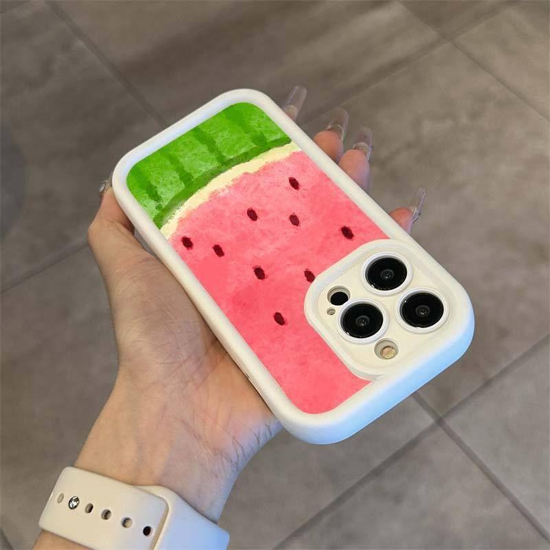 

Чехол для телефона с арбузом с семенами, подходит для Apple iPhone 15/13, полный комплект 12, мягкий чехол 11, чехол для телефона Dopamine iPhone 15 Pro