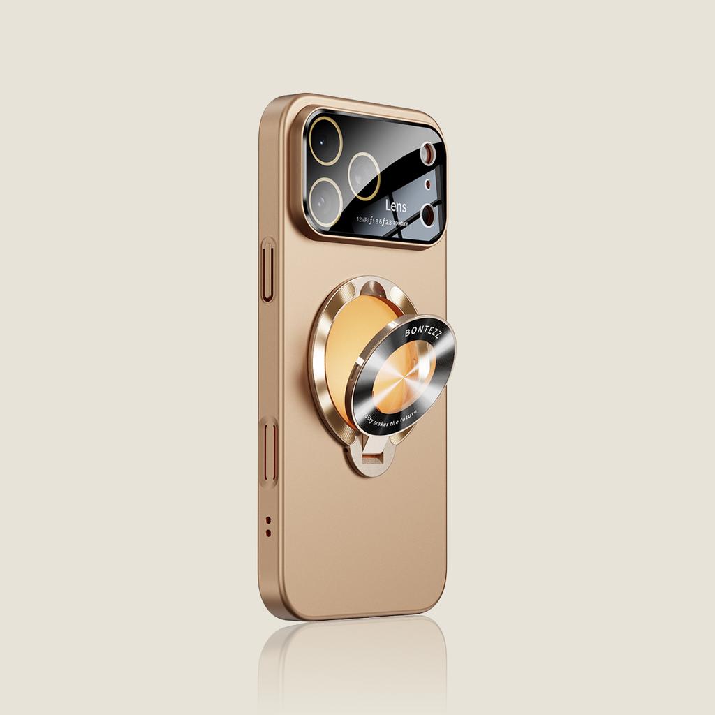 Large Window For Magsafe Phone Case for iPhone 17 Air 16 Plus 14 15 13 12 11 17 Pro Max Magnetic Stand Holder Armor Cover