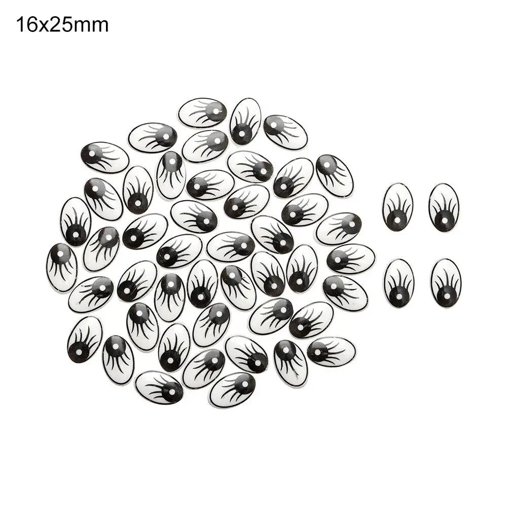 50Pcs DIY Doll Eyes Crochet Plastic Animal Eyeball Black White Color Doll Eye Kindergarten Children DIY Craft Supplies
