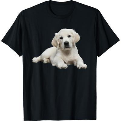 White Lab English Cream Golden Retriever Dog Puppy Mom Girls T-Shirt