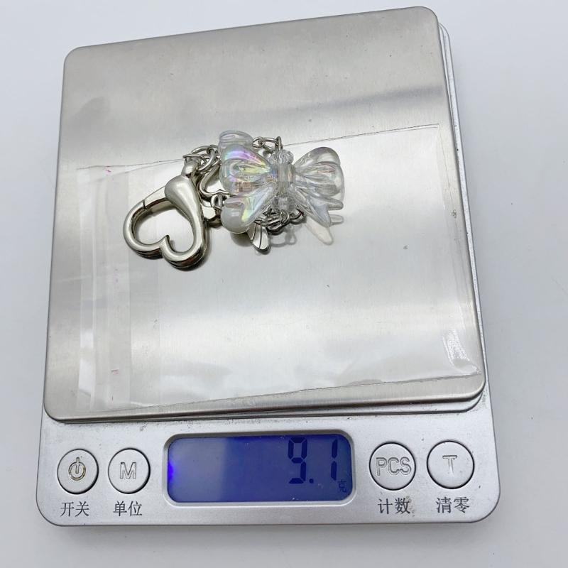 Butterfly Beaded Phone Lanyard Bowknot Pendant Wrist Strap Detachable Phone Chains Keyring Portable Accessory for Women