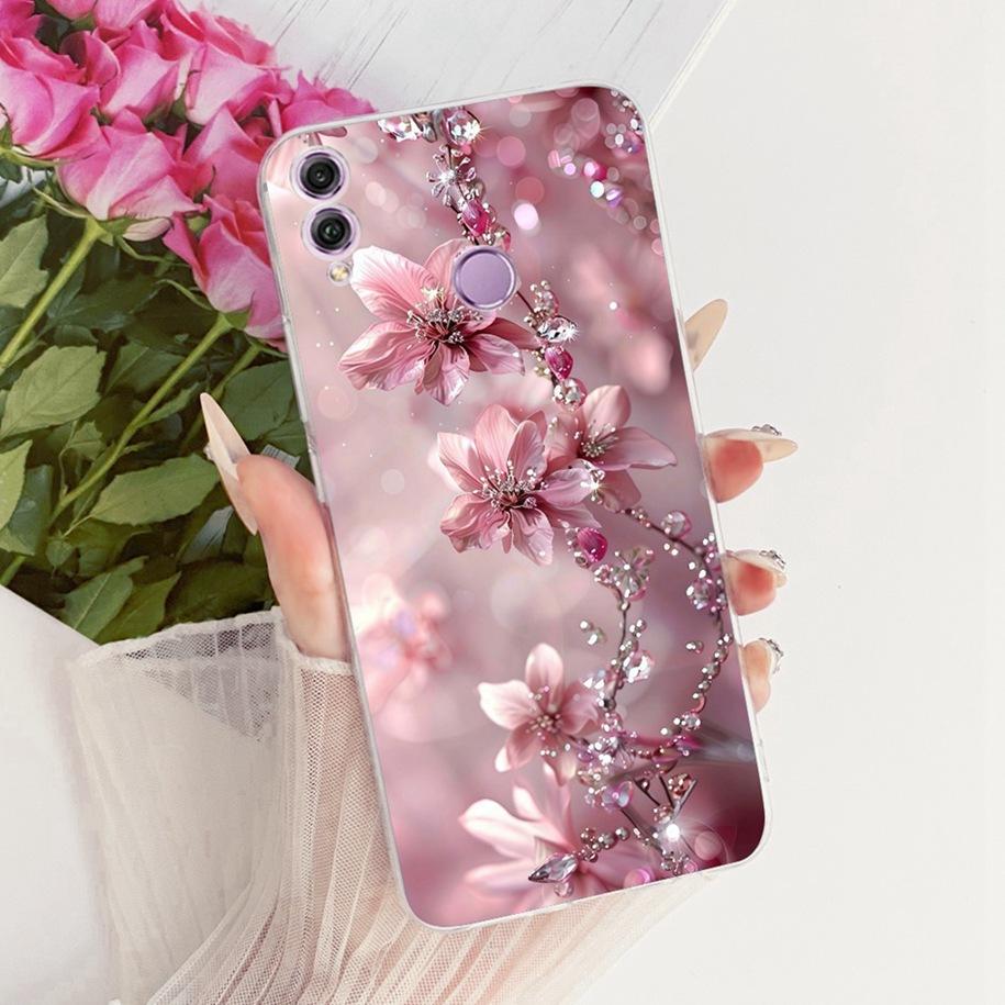 Custodia per Honor 8X JSN-L11 JSN-L21 JSN-L22 Popolare Fiore Fiocco Silicone Morbido Cover Protettiva Per Honor 8X Max Alloggiamento Honor8X