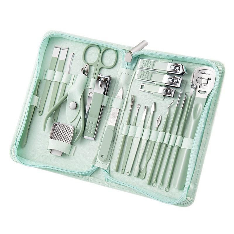 22-Piece Portable Manicure Set: Nail Clippers, Pedicure Tools, and Dead Skin Scissors