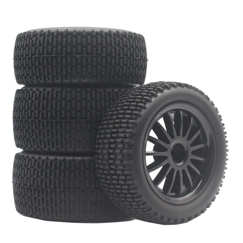 RS Wear-Resistant Off Road Tires Plastic Wheel Rim Rubber Tyre for 1:10 RC Car HSP 94107 94166 94106 94155 Tamiya Wltoys 144001