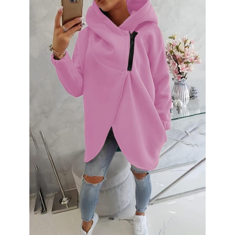 BITCED Women's Fashion Casual Solid Color Print Long Sleeve Hooded Hoodies & Sweatshirts International Design
