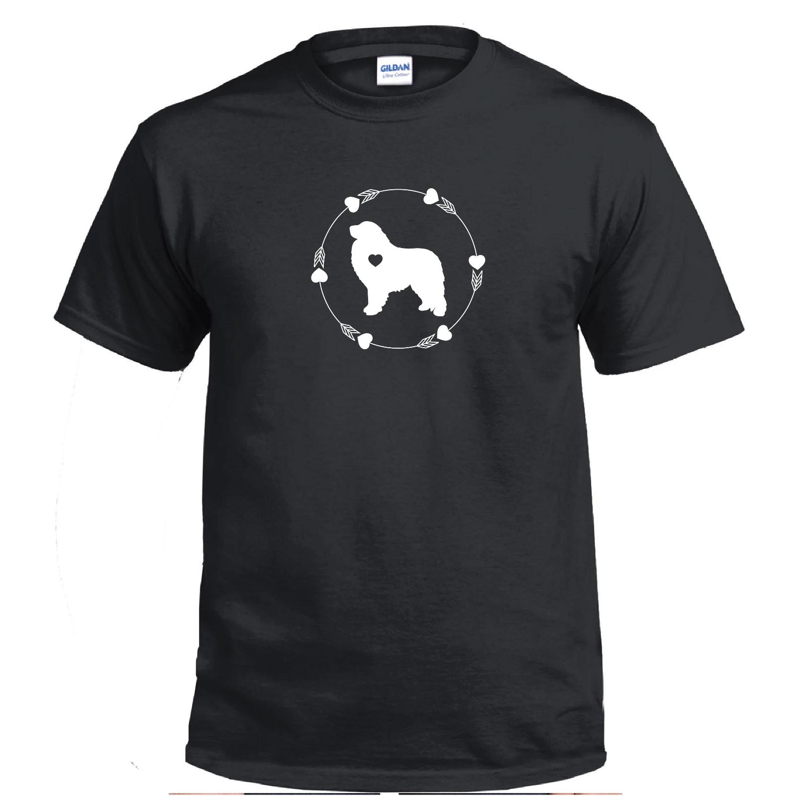 Great Pyrenees Dog Breed Great Pyrenees Heart Fur Babies Cotton Black T-Shirt M