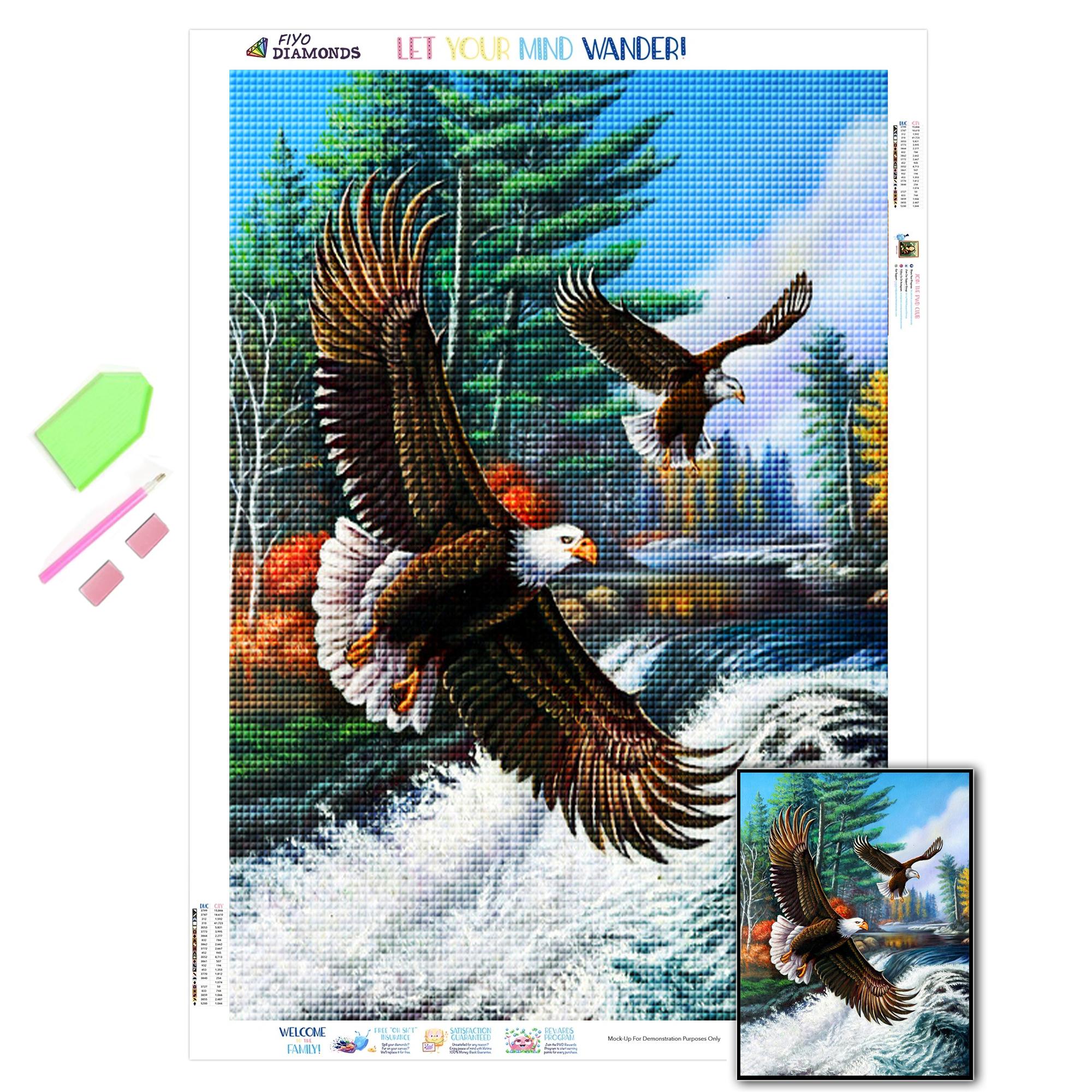 

5D бриллиантовая вышивка орел Full Round 20X30CM