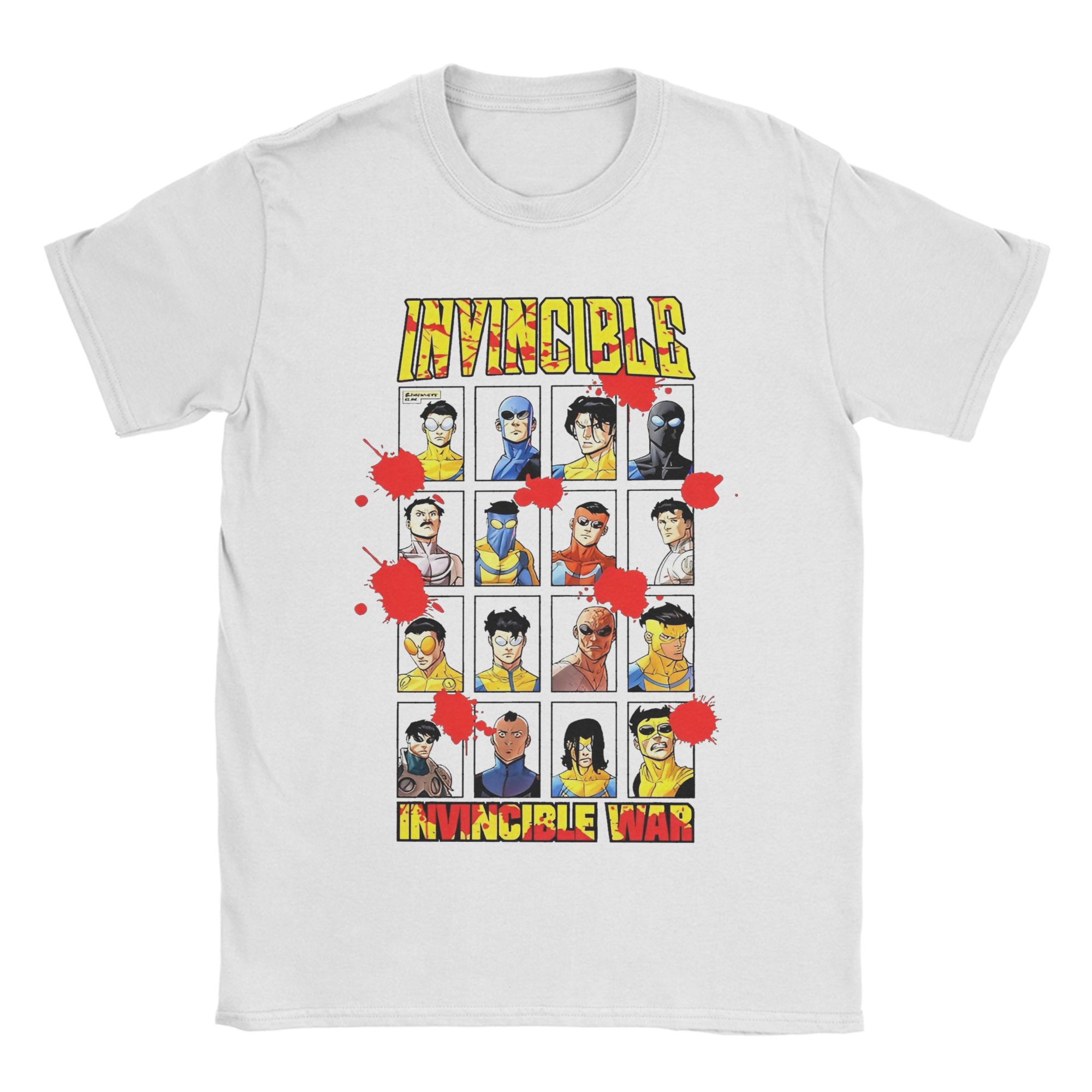 

Чоловіча футболка Invincible Варіанти Марк Грейсон Чудові Бавовняні Футболки З Коротким Рукавом Invincible Війна Футболки З Круглим Комірцем Мерч Великий Розмір 3XL