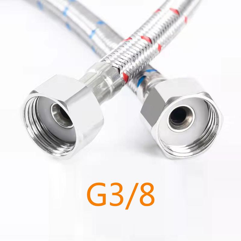 

VGX G1/2 G3/8 G9/16 304 Нержавеющая сталь Гибкие водопроводные трубы Смеситель для холодной и горячей воды Шланги для водопровода Ванная Кухня 50cm