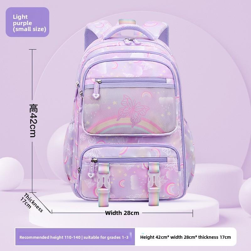 Sesame Baby Girls School Backpack With Nylon Material And Flower Pattern For Elementary Students