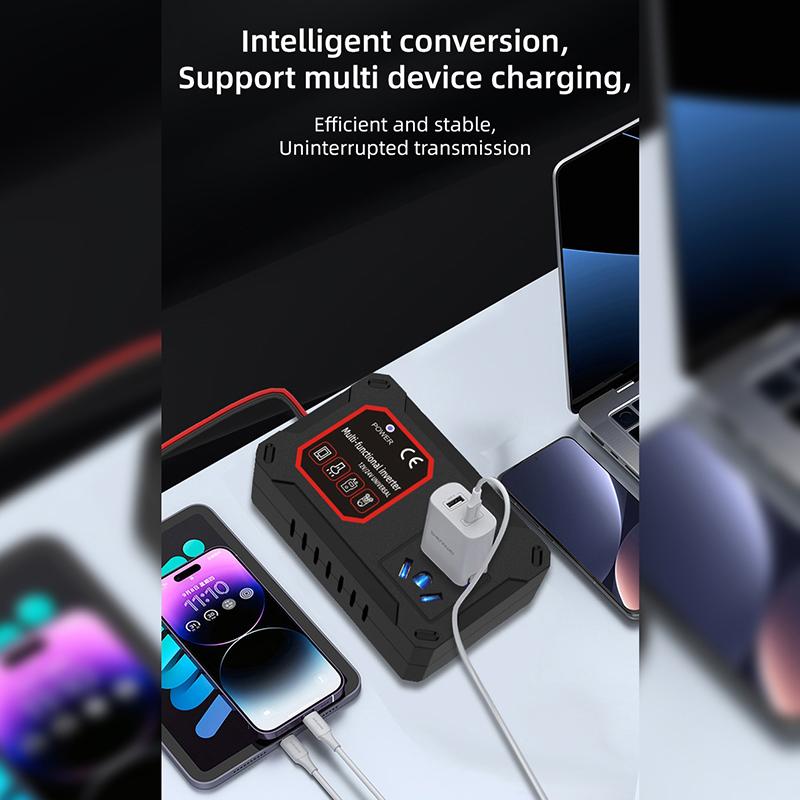 Car Power Inverter 200W 12V/24V To 220V Converter Charger Adapter Universal Socket Portable Vehicle-Mounted Home Auto Inverters