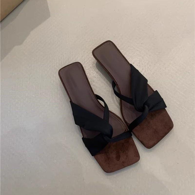 Design Sense Niche Sandals Retro Red Open-toed High-heeled Cool Slippers Women's Shoes