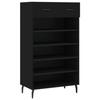 VidaXL Shoe Cabinet Black 60x35x105 Cm Engineered Wood 829629