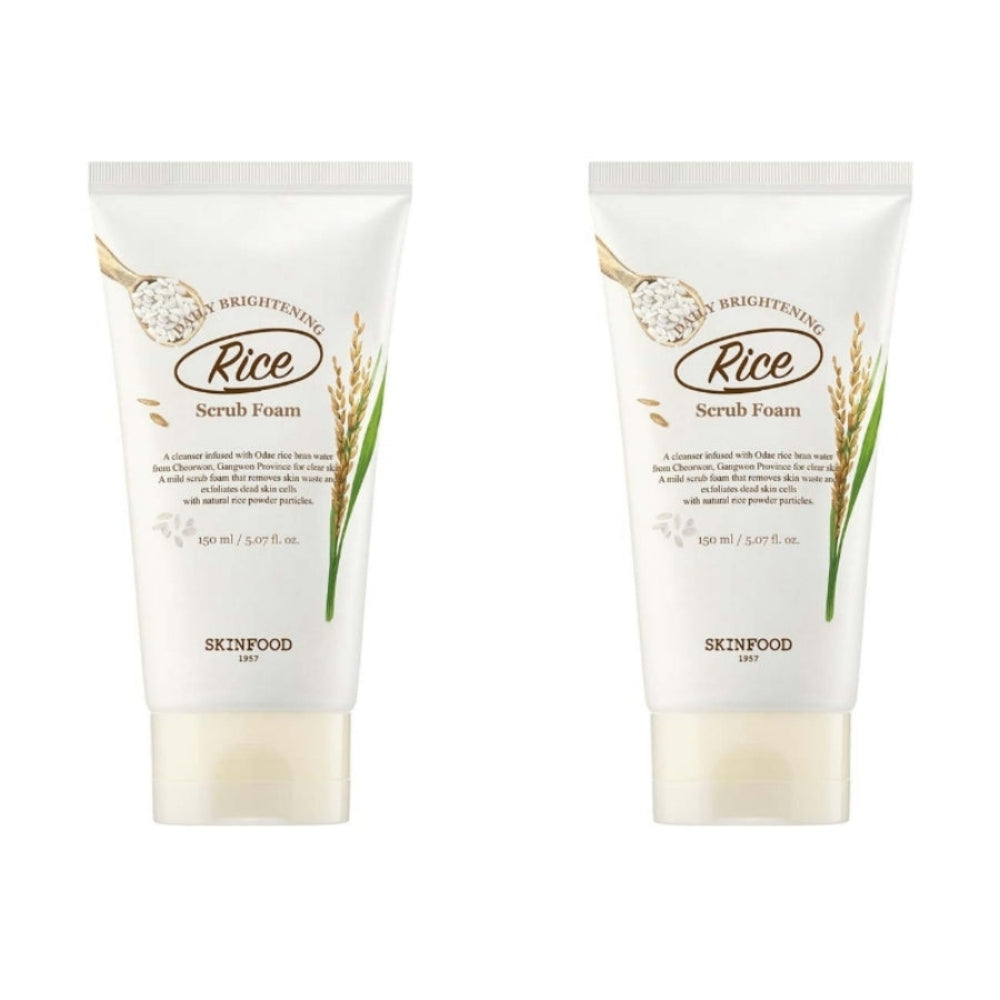 SKINFOOD Rice Daily Brightening Scrub Foam 150ml*1Pc/2Pcs/3Pcs/4Pcs