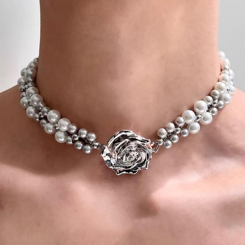 Y2K Spicy Girl Dark Star Leather Choker Necklace - Pure Desire Clavicle Chain