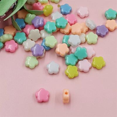 100 sztuk Modny Kremowy Kolor Macaron Kształt Kwiatu Koraliki fou Biżuteria Making DIY Bransoletka Naszyjnik Materiały Ręcznie Robione Akcesoria