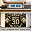 2D Flat 2D Flat Banner 1 Piece 30th Birthday Background Decoration Background Photo Prop Polyester Banner Decoration