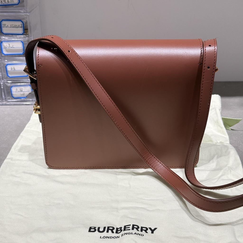 [Pre-Owned] Logo Print Grace Two-Tone Calfskin Crossbody Shoulder Bag - Excellent #1CR7GSG