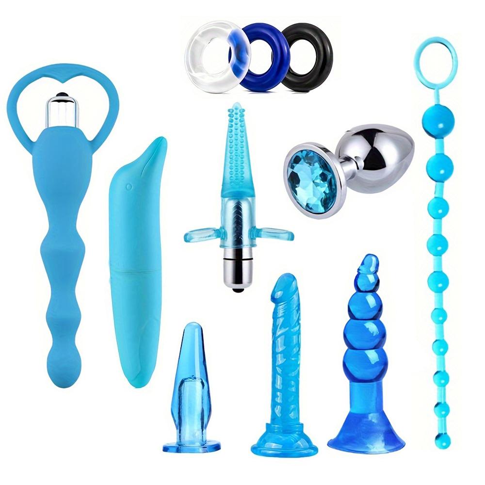 11PCS Butt Plug Set Anal Beads Prostate Massager Penis Ring BDSM Sex Toys for Couples