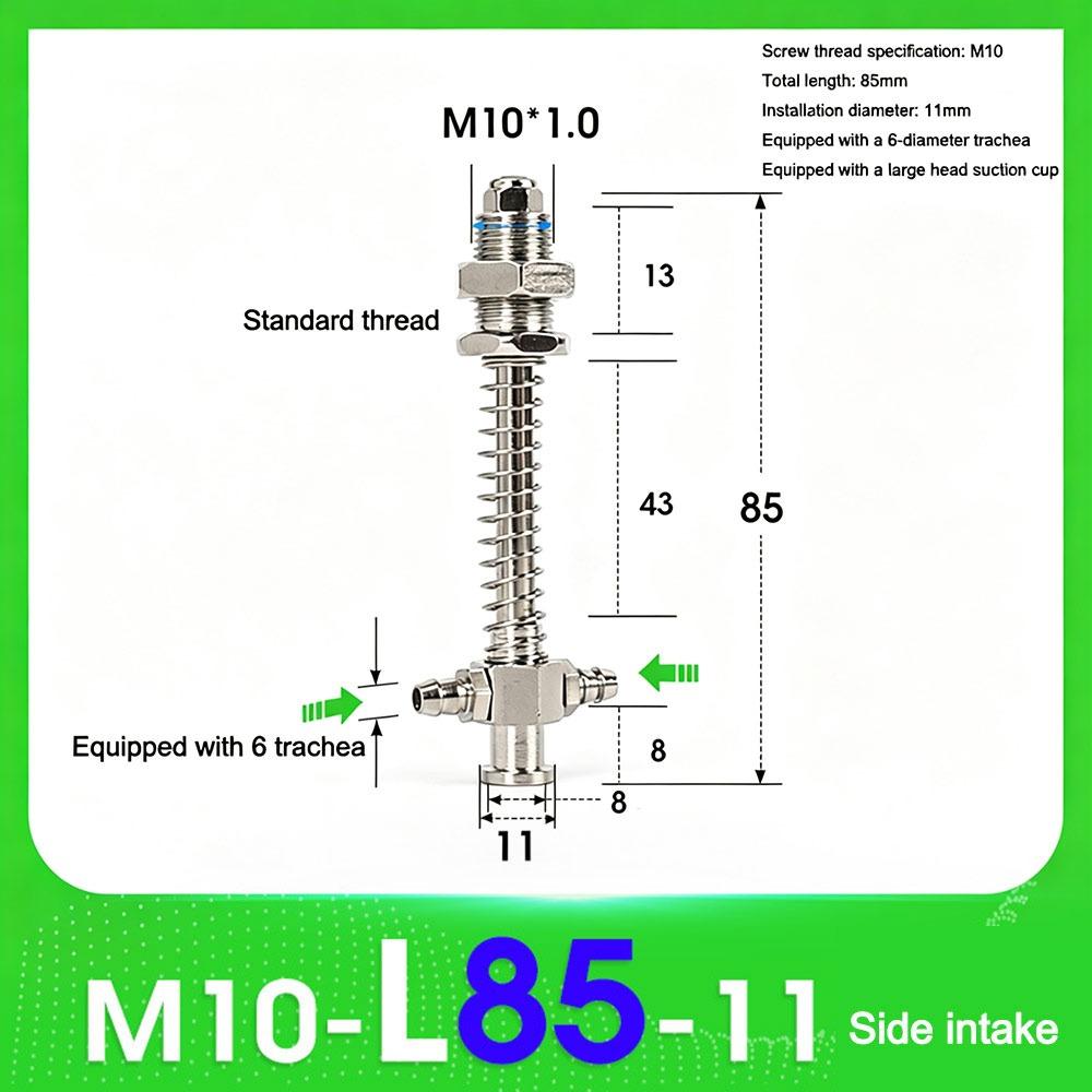 1Pcs M10 Vacuum Suction Cup Base Holder Vacuum Nozzle Rod  for Pneumatic Manipulator Mechanical Arm