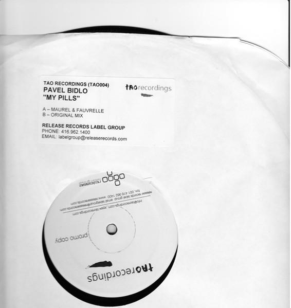 

12-дюймовая пластинка PAVEL BIDLO My Pills TA0005 Tao Recordings 2004 Канада Танцевальная Электроника Б/у