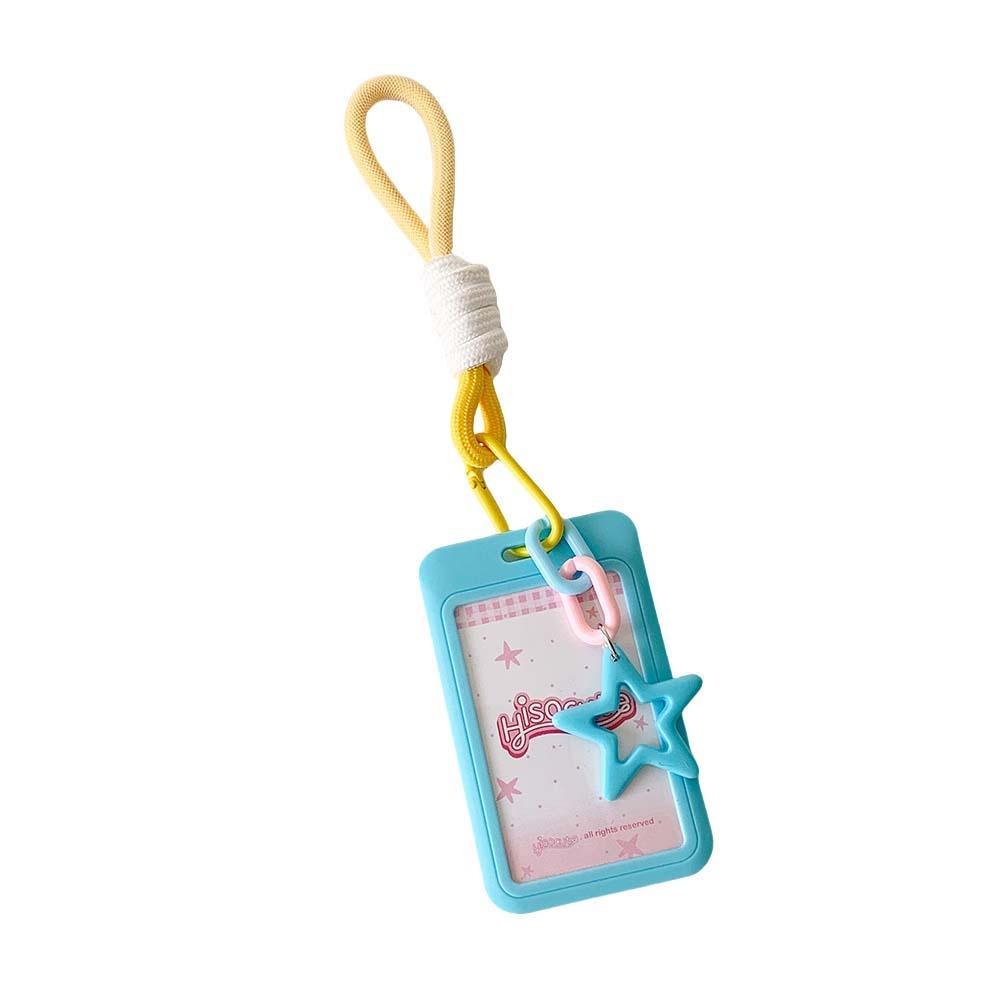 

ID Card Protective Color Bus Card Cover Plastics Korean Photocard Holder ID Card Holders Kids Gift синий