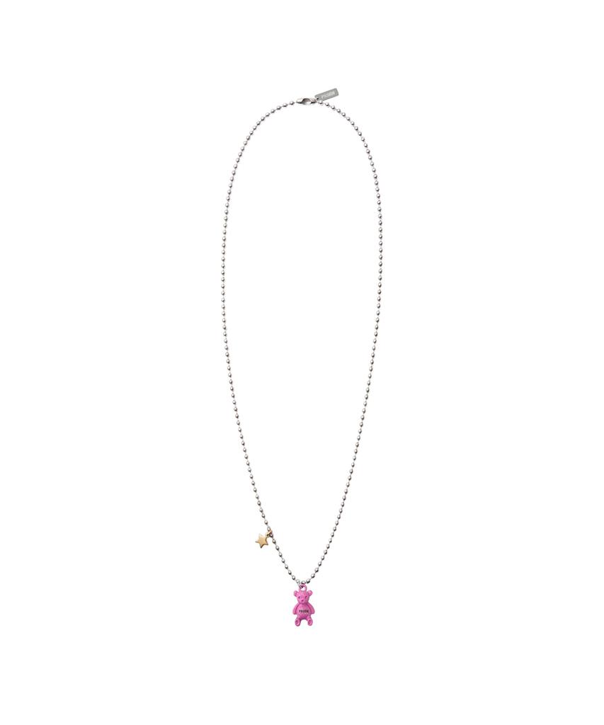 Pasion Star Bear Necklace_Pink