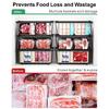 5 SZT Organizer do zamrażarki Pojemniki do układania Metalowa faktura Odpowiednie do zamrażarki Zapobiega marnowaniu żywności Oszczędzające miejsce projekty