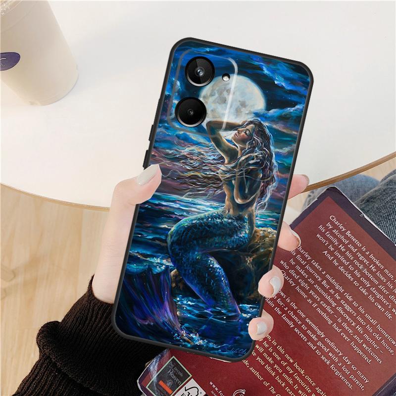 Mermaid Case For Realme C55 C75 C67 C61 C53 C51 C21Y C25S 10 11 12 13 14 Pro Plus GT 6T 6 5 GT7 Pro