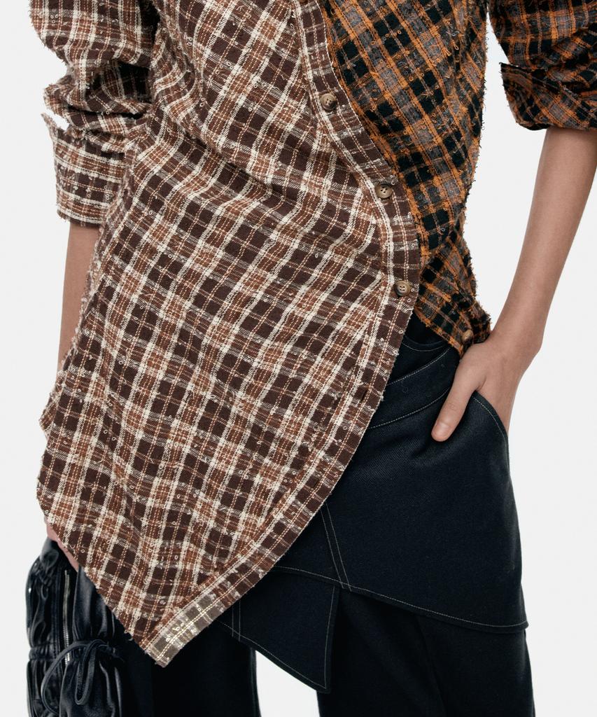 ADSB ANDERSSON BELL Twist Check Shirts Atb1361W(Brown)