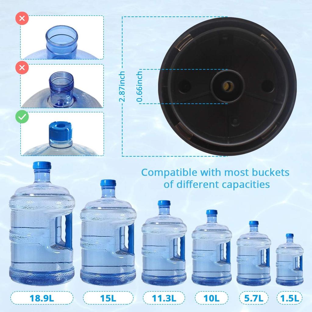 5 Gallon Water Bottle Dispenser, USB Charging Water Bottle Pump, Portable Water Dispenser Pump for Camping
