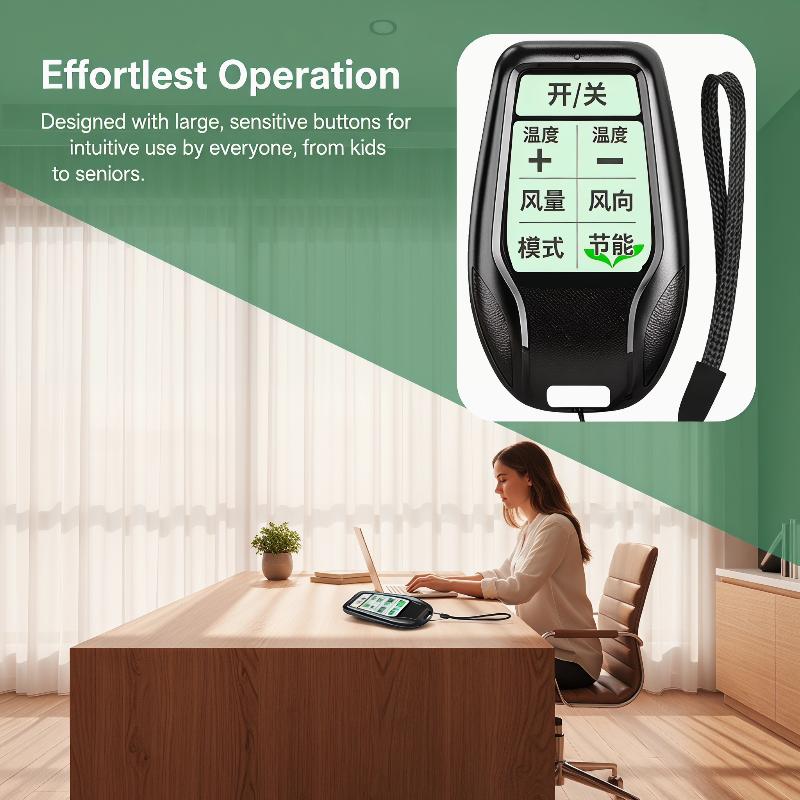 Universal AC Remote Control Wide Compatibility 8M Effective Control Range User Friendly for Home Office Coffee Shop