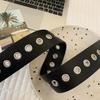 Punk Style Design Sense Wide Belt Female Y2K Personality Advanced Sense With Skirt Jeans Belt Pu Leather Belt Accessories