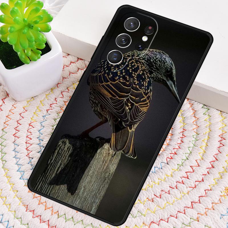 Garden Birds Starling Silicone Phone Case For Samsung Galaxy Note 10 Pro S26 S25 S24 S23 S22 S21 Plus S25Ultra Capa Cover