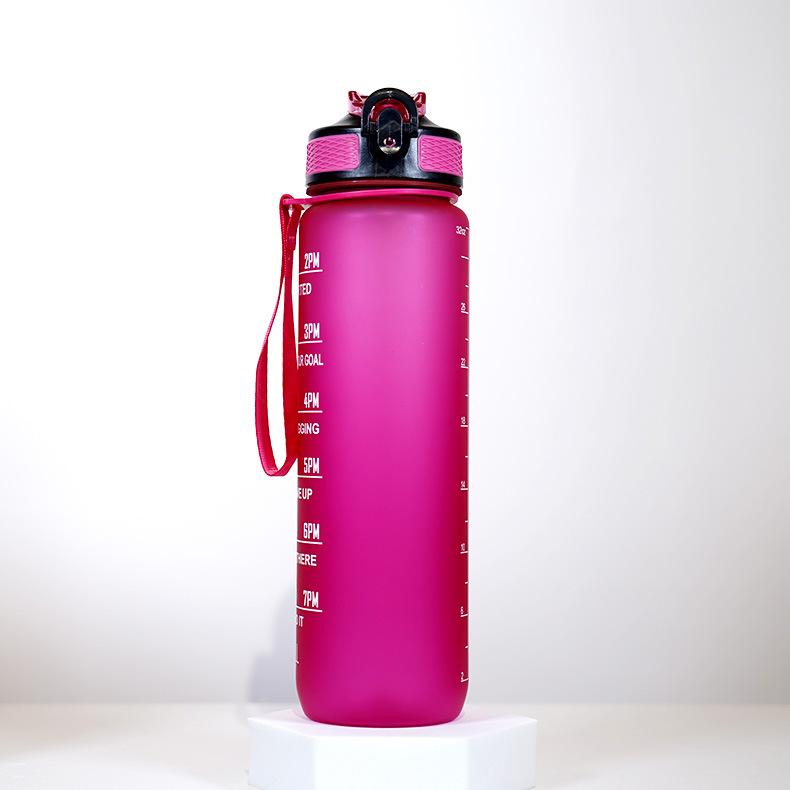 Water Bottle Simple Plastic Cup High Value Straw Water Cup, Summer Outdoor Sports Large Capacity Space Cup
