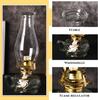 Cywinfow Handmade Kerosene Lamp Lantern, Vintage Kerosene Lamp, Paraffin Oil Lamp L392 (Transparent - Gold)