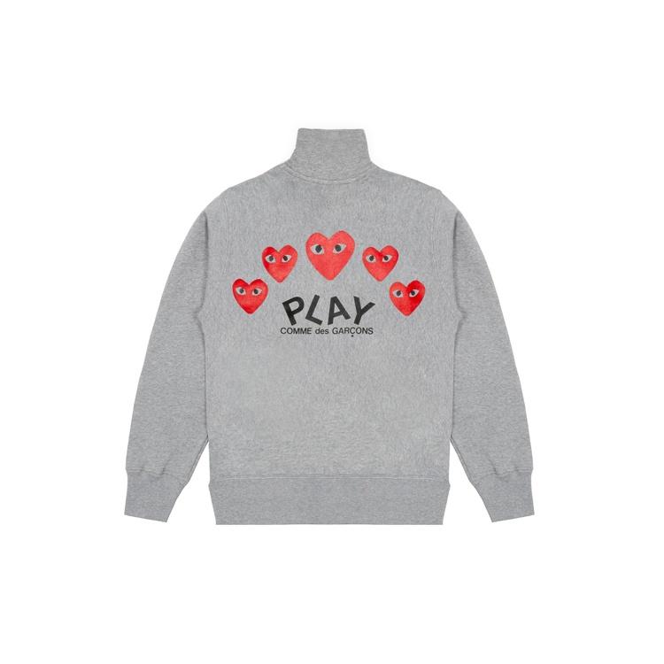 Comme des Garçons PLAY Sudadera con Cremallera y Cuello Redondo COMME des GARCONS PLAY 'Gris' para Hombre AZ-T252-051-1