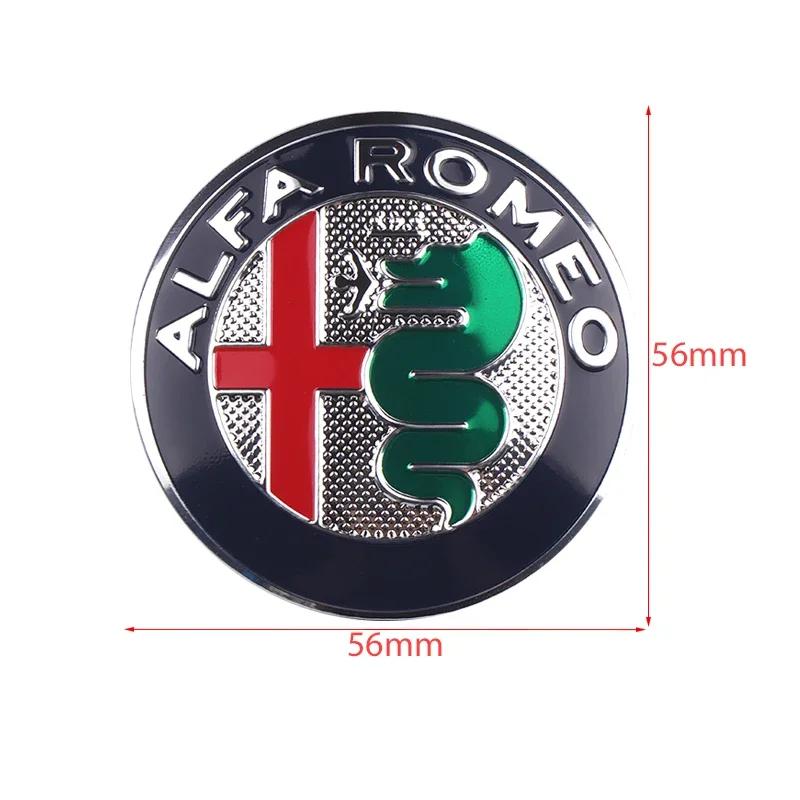 4PCS 56MM car hub center cover label wheel hub center decorative accessories for Alfa Romeo Giulia Giulietta 159 Mito Spider GTA