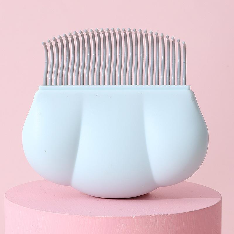 1Pcs Multi-Purpose All Hair Lengths Pet Grooming Brush Shell Shape Self-Cleaning Massage Comb Ergonomic Pet Comb Pet Cat Dog