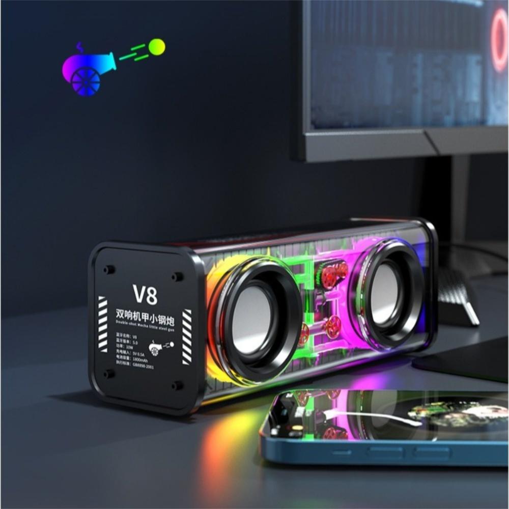 Mini Size Mecha Speakers Transparent Wireless Speakers New Bluetooth 5.0 Speakers