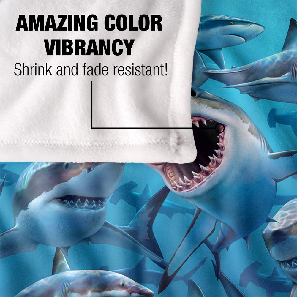 Royce McClure Wish You Were Here Silky Great White Shark Supersoft Blanket