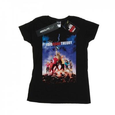 T-Shirt aus Baumwolle mit Charakter-Poster für Damen/Damen