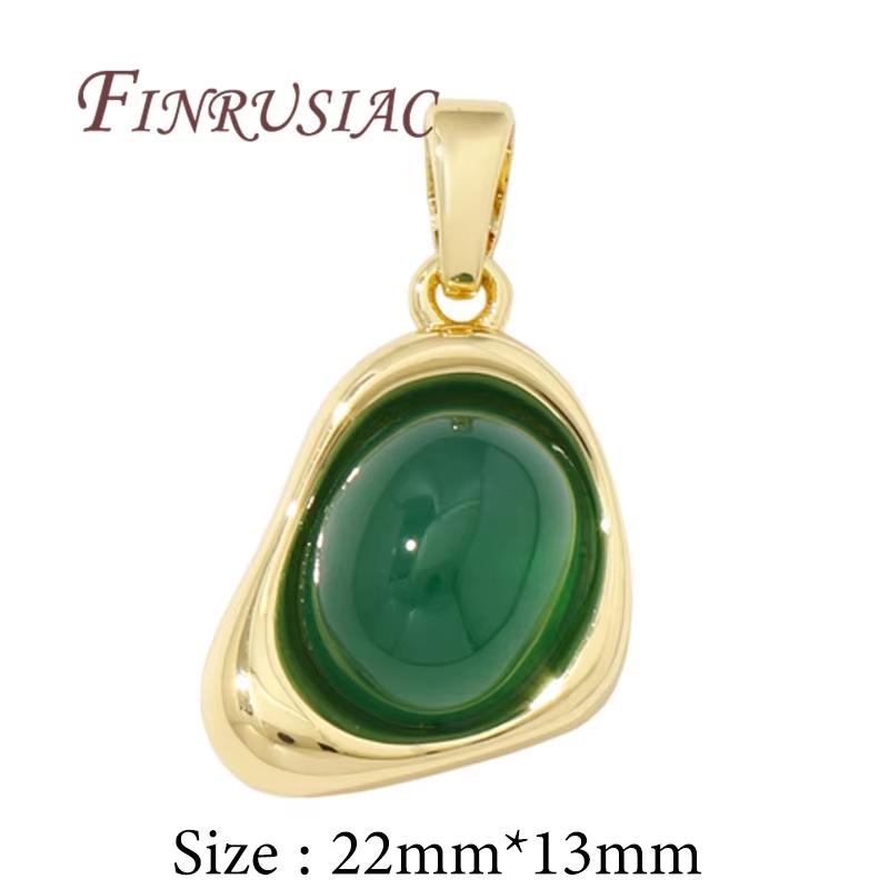 18K Real Gold Plated Natural Stone Charms For Jewelry Making,Pendants For Necklaces Making Accessories,DIY Jewelry Findings